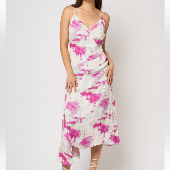 Joie Dami Asymmetrical Hem Floral Dress Size 2 NWT - Picture 2 of 6